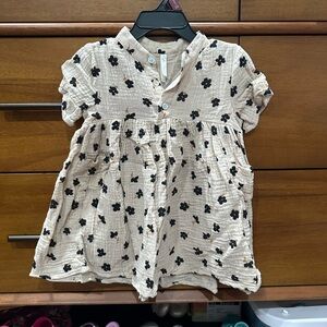 Rylee and Cru Floral Cream Kids Casual Dress